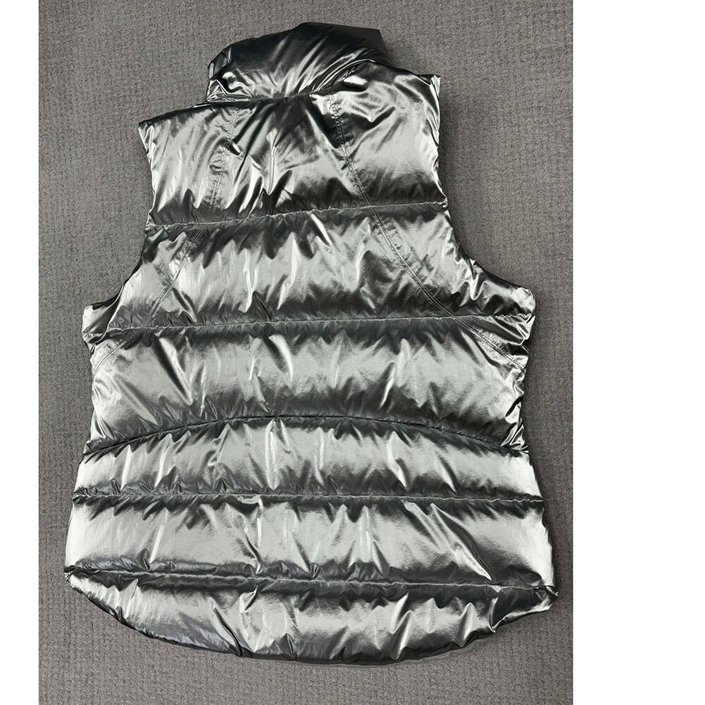 Athleta Women's Silver Metallic Puffy Vest Size 1X #66611 - Picture 2 of 3